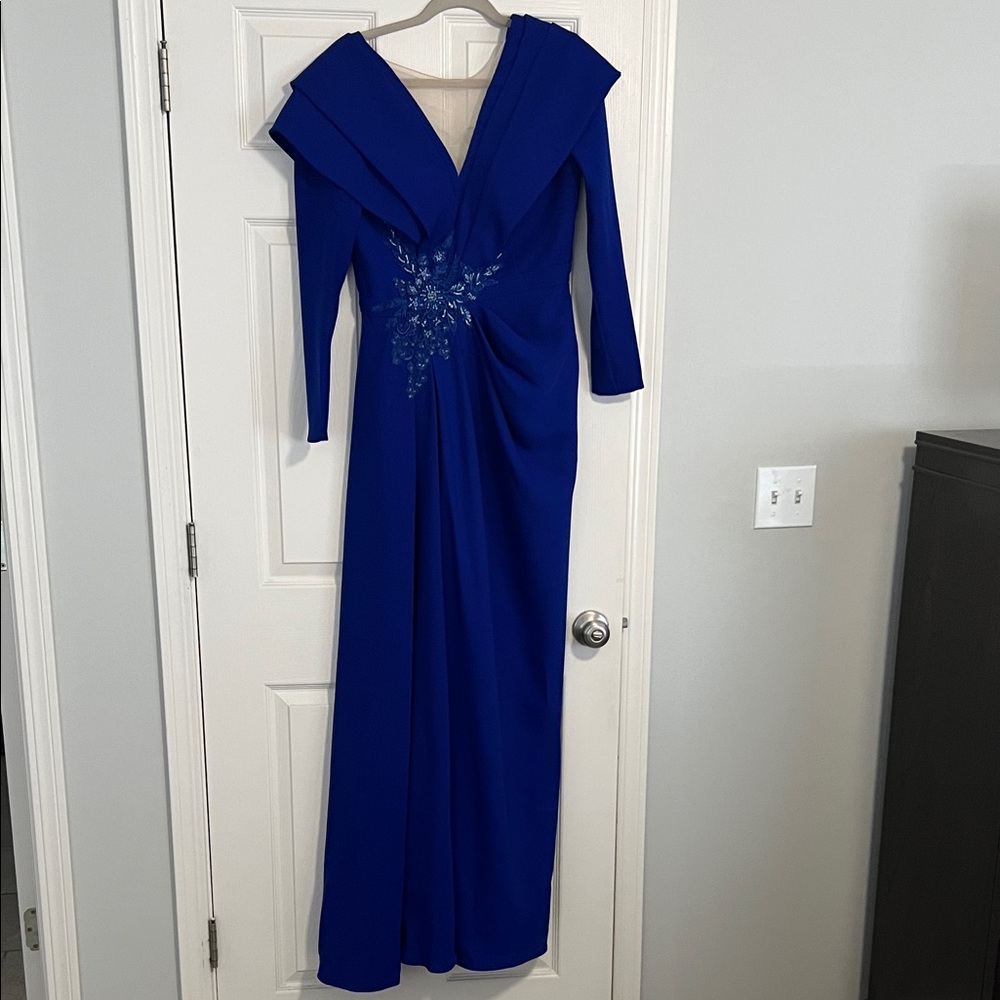 MNM Couture Royal Blue Long Sleeve Dress